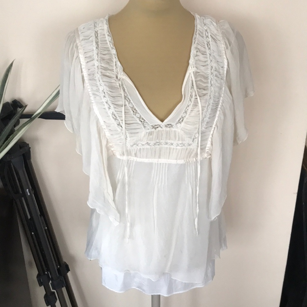 GILT silk boho top